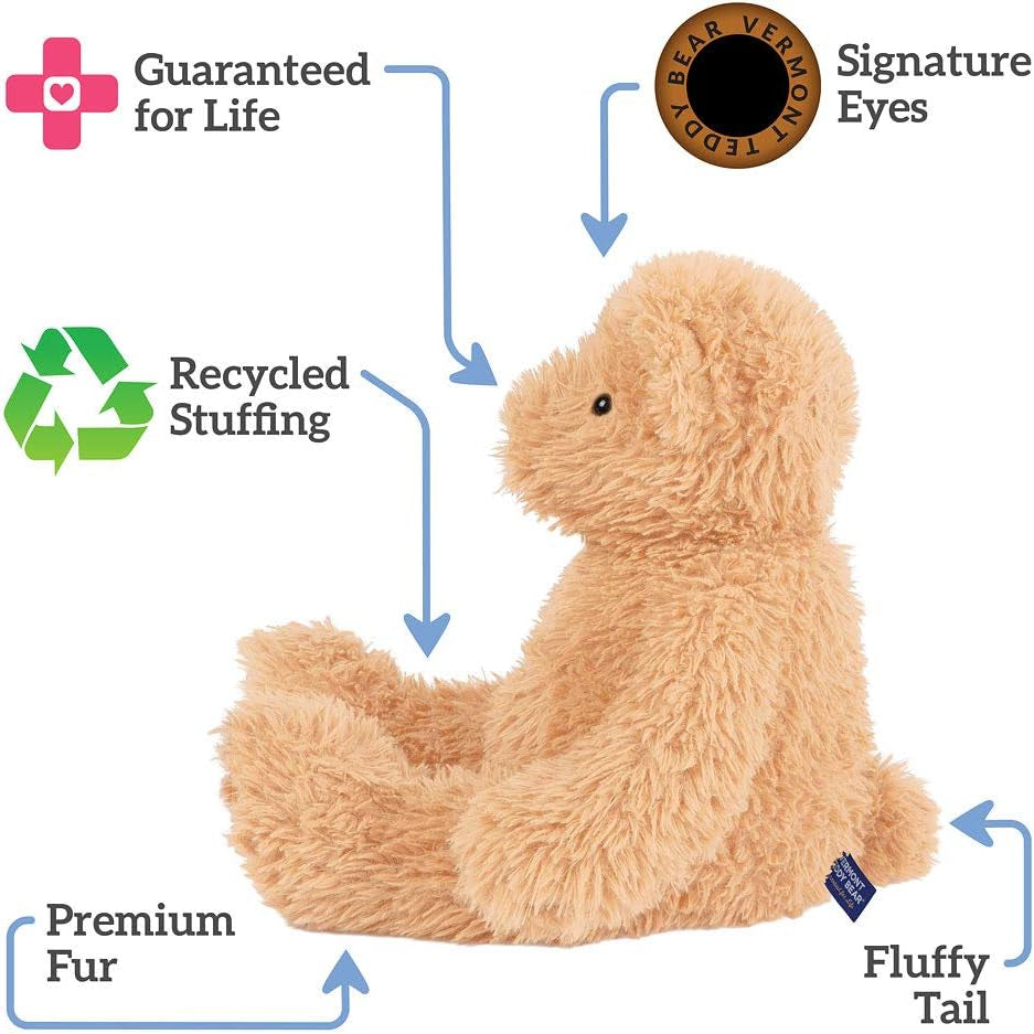 | Buttercream Teddy Bear Stuffed Animal | Classic Soft Plush with 100% Recycled Filling, Design in USA | 18 Inch | Super Soft Teddy Bear Collection